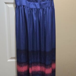 Elegant Blue and Pink Women's Skirt